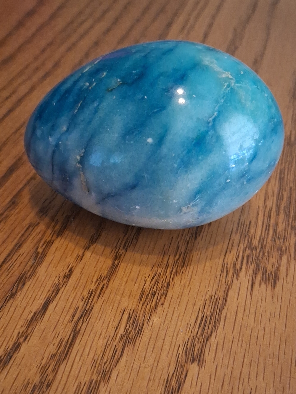 Blue Calcite, Decorative Stone Egg